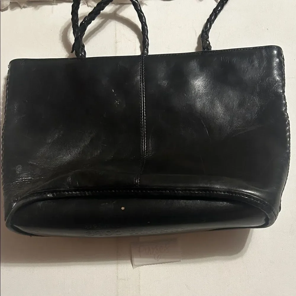 Kenneth Cole New York Black Leather Tote